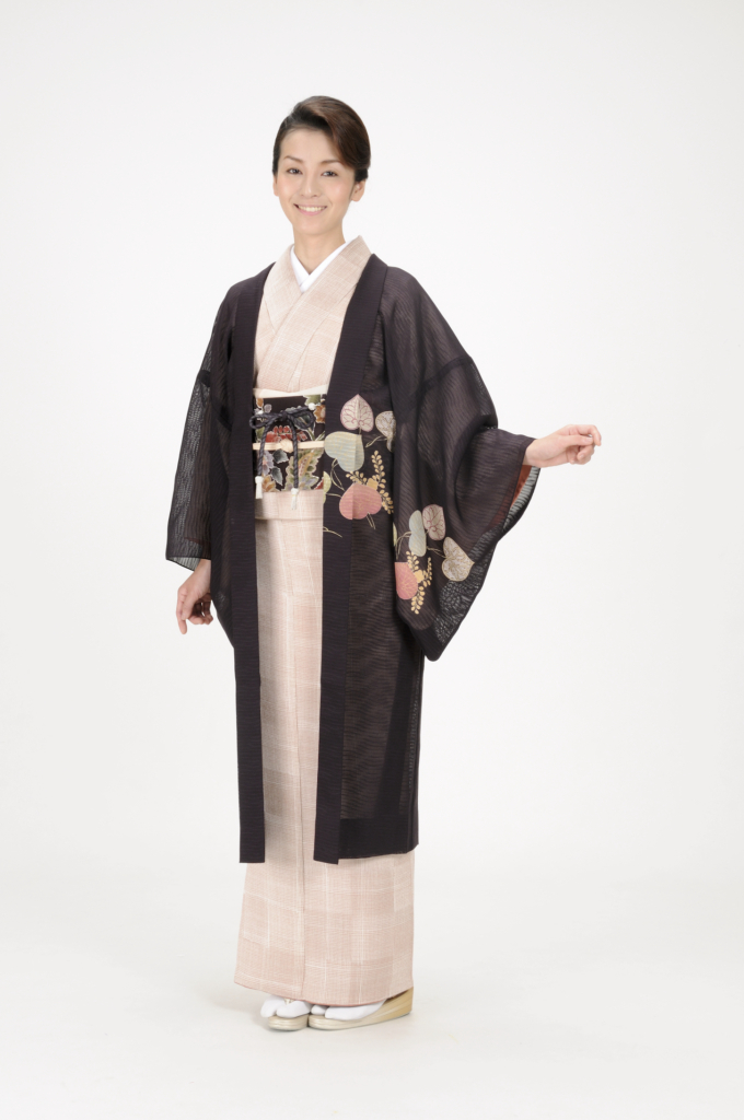 haori horiichi aoi hollyhock silk gauze Ikoma Nara Obi Kimono Yamaguchi