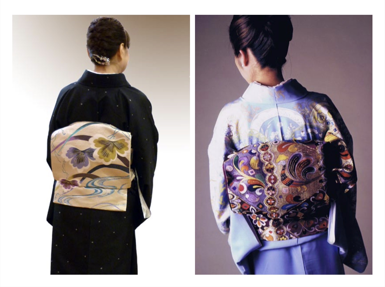 白綾苑大庭　糸々　袋帯　九寸名古屋帯