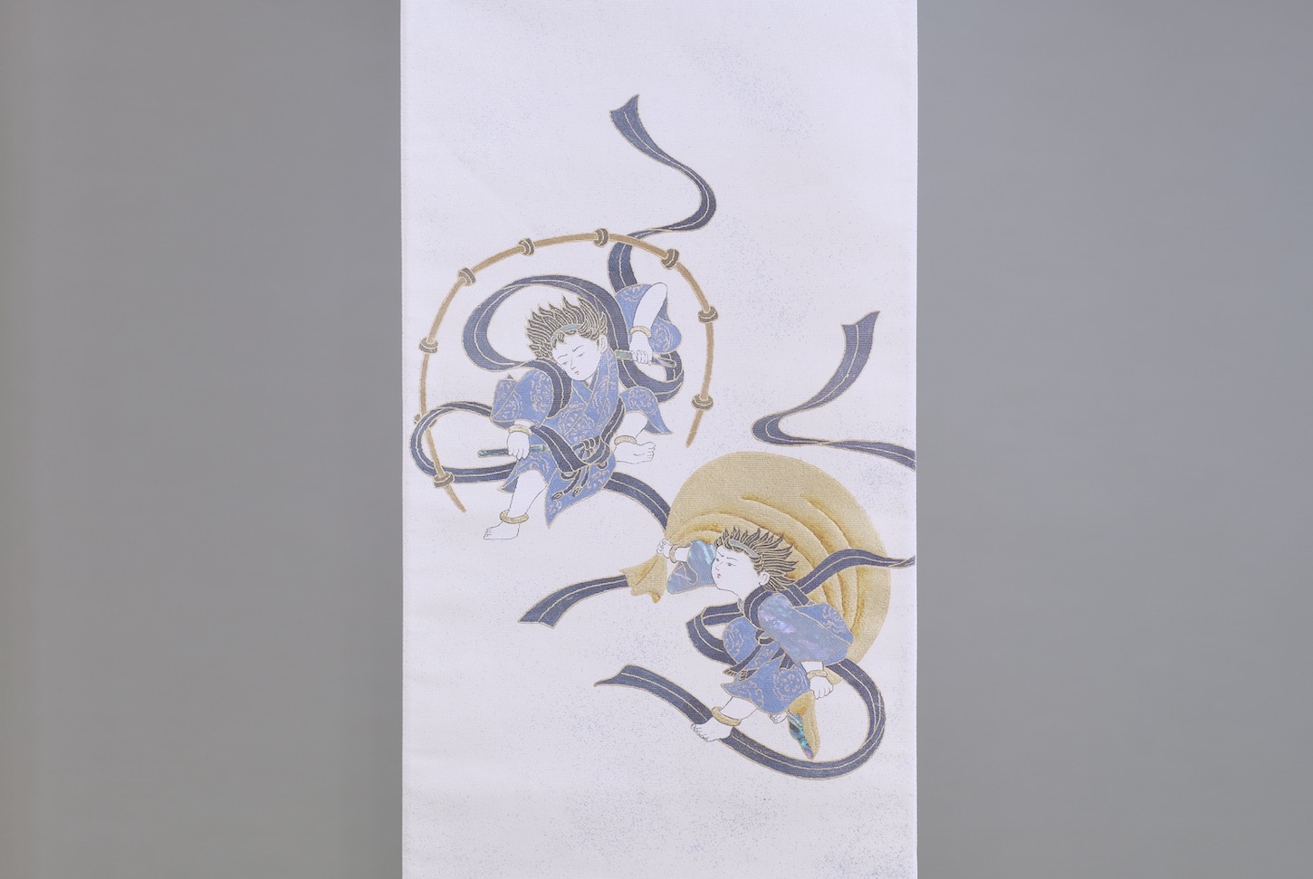 風神雷神 童 螺鈿 絵箔 西陣織袋帯 | 帯ときもの やまぐち 洗練された  