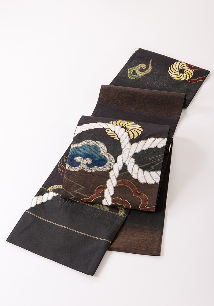 河瀬満織物　三重畦織り　歌舞伎十八番　鞍当　西陣織　みつる帯　奈良 生駒 帯ときものやまぐち