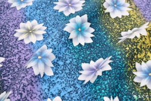 綾羅錦繡　蝋纈染　創作　九寸なごや帯　工芸品　奈良　生駒　帯ときもの やまぐち