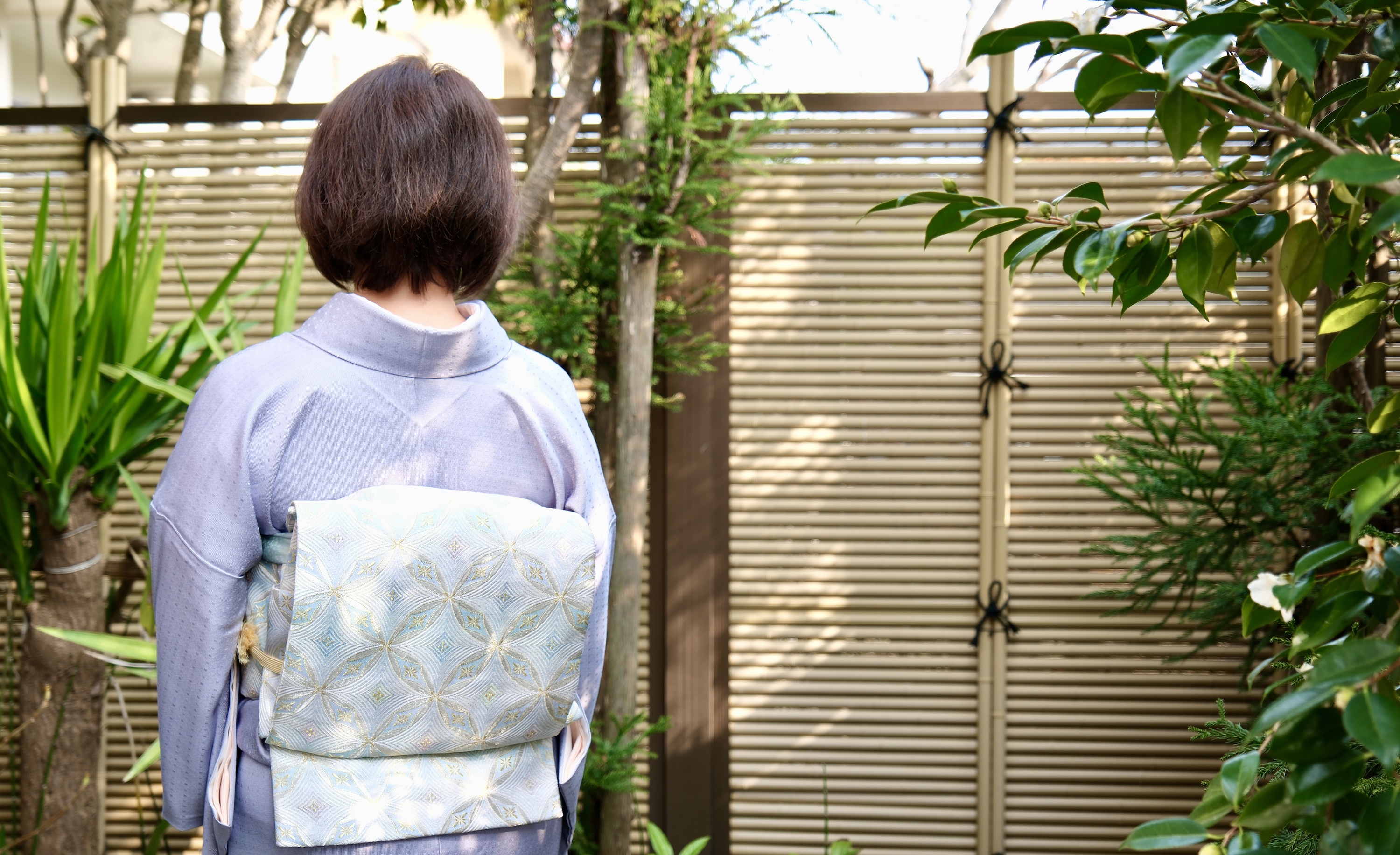 着姿　金田朝政　東京染　江戸小紋　西陣まいづる　袋帯　優雅　七宝煌彩文　奈良 生駒 帯ときもの やまぐち
