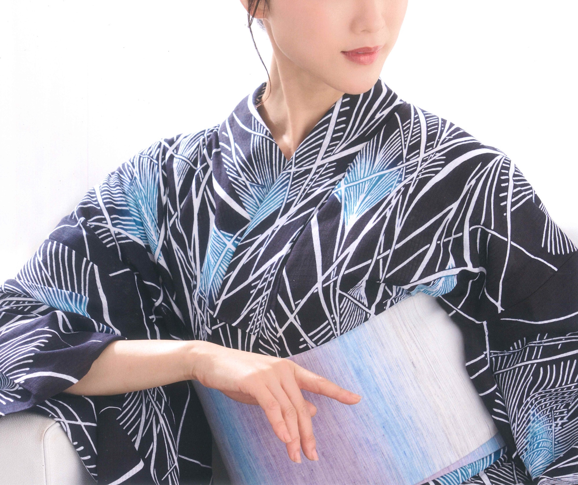 源氏物語 本染 注染 綿 紅梅 ゆかた | 帯ときもの やまぐち 洗練された